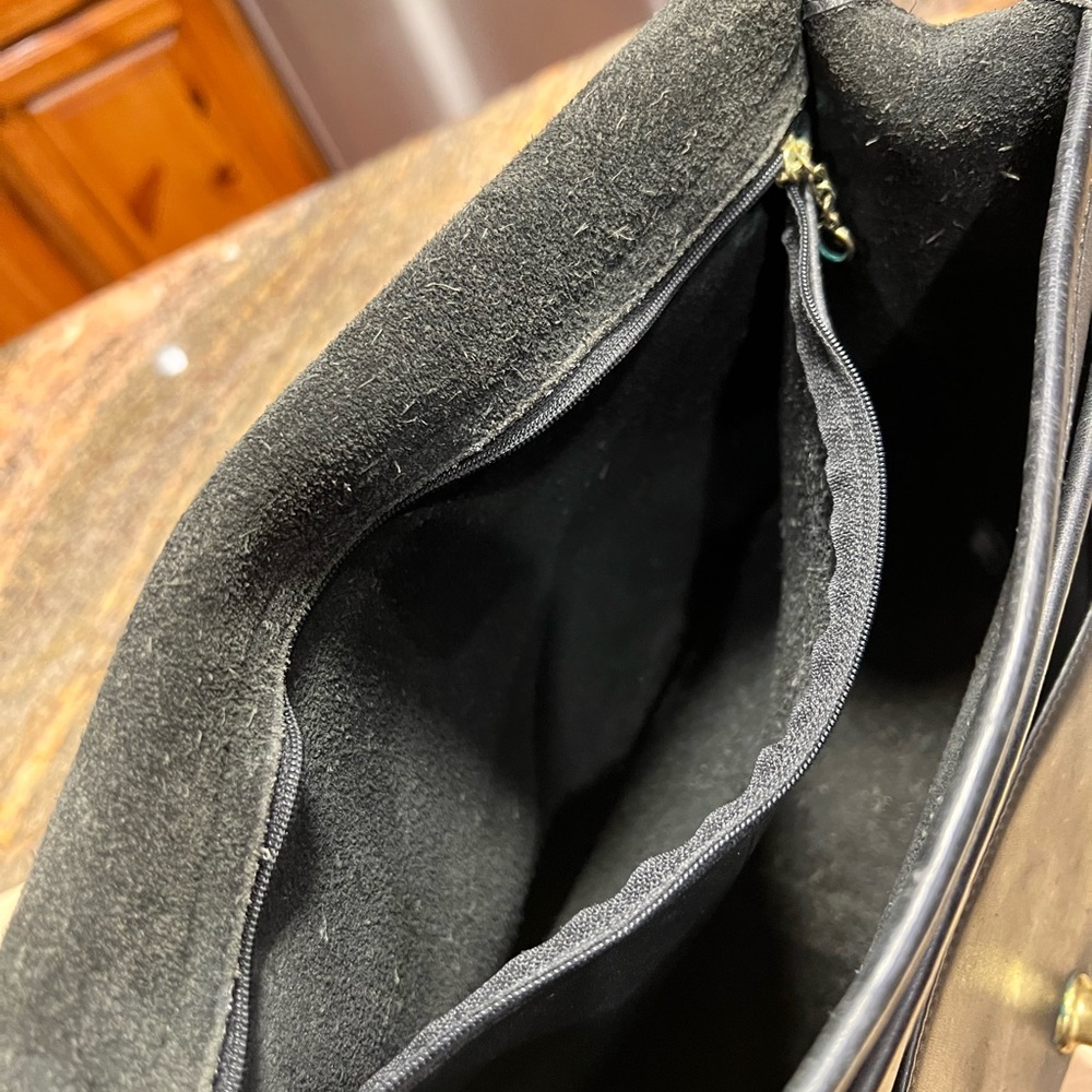 Classic Vintage Coach Stewardess Saddle Bag Black - Picture 11 of 13